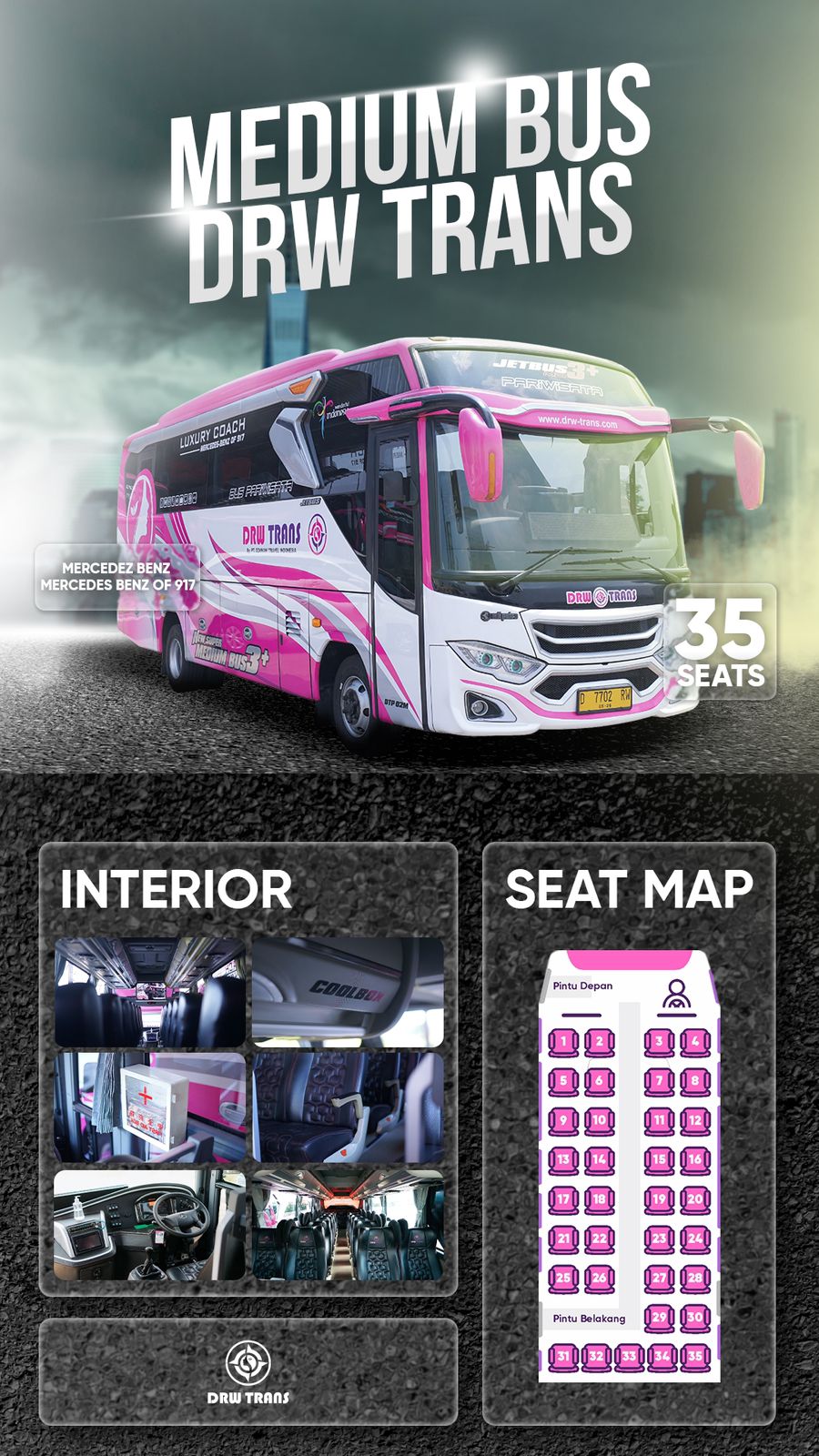 Medium Bus 35 Seats